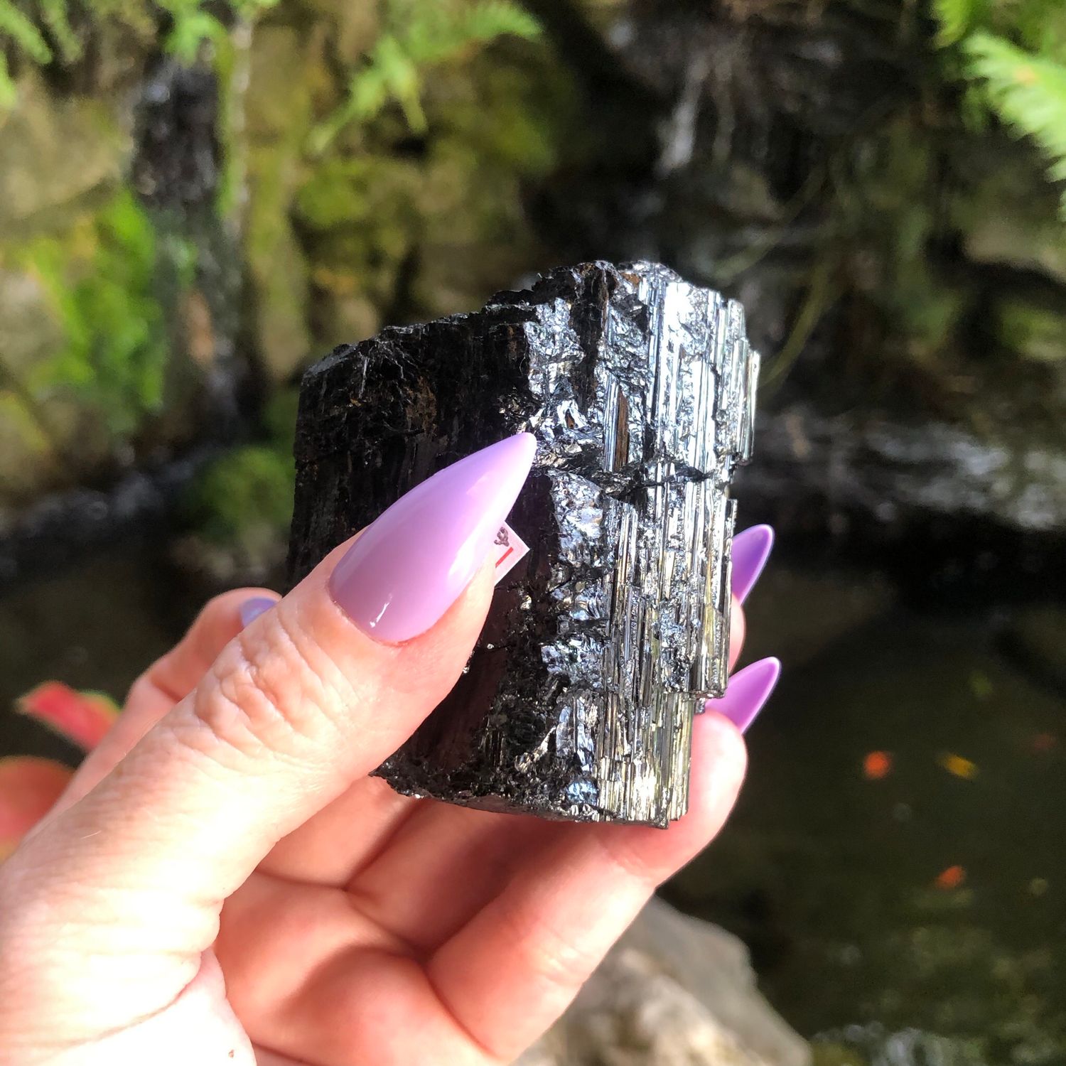 COBALT AURA BLACK TOURMALINE LOG