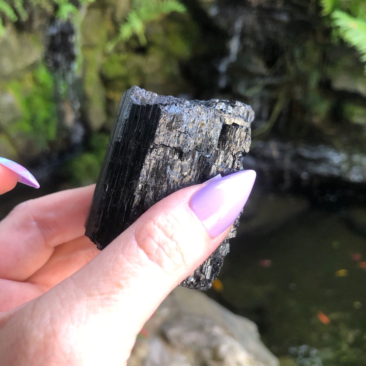 COBALT AURA BLACK TOURMALINE LOG