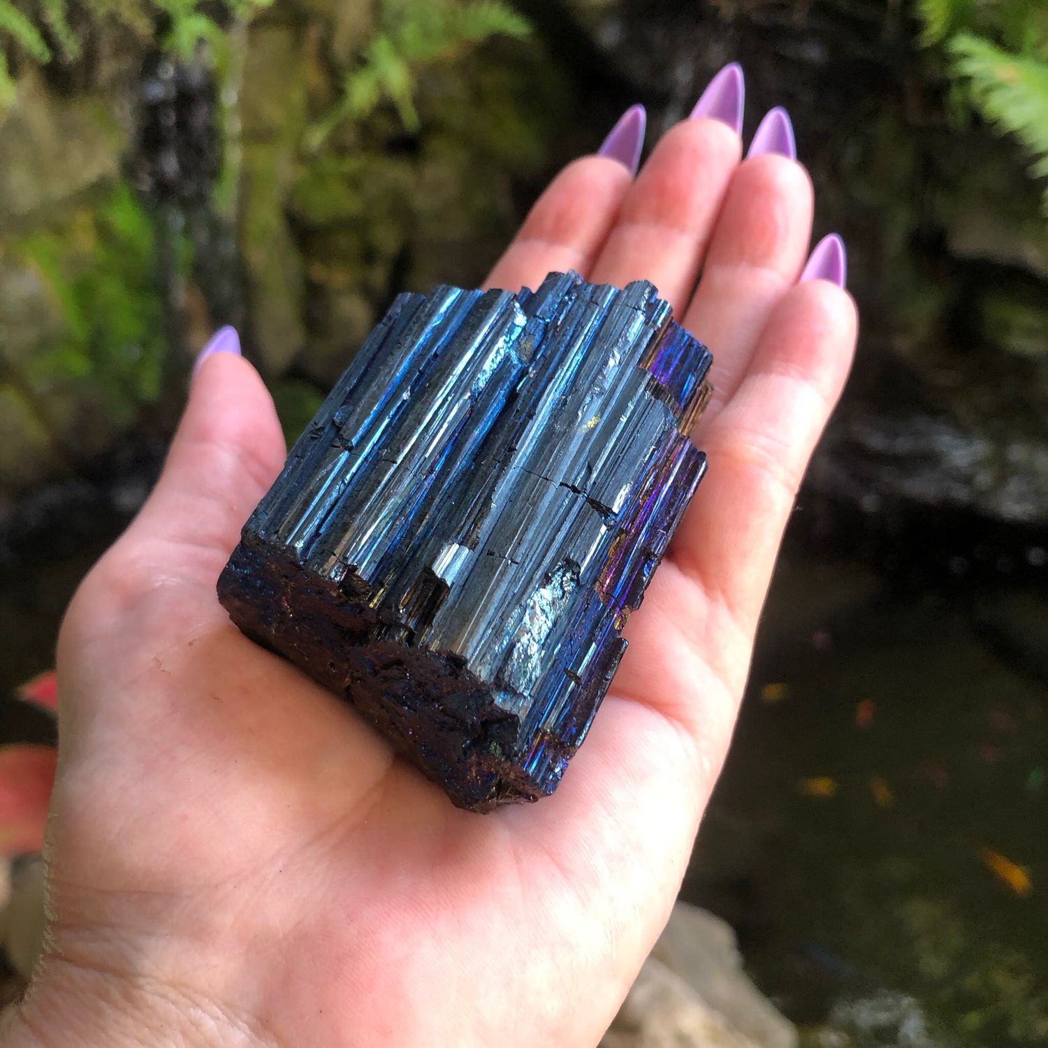 COBALT AURA BLACK TOURMALINE LOG