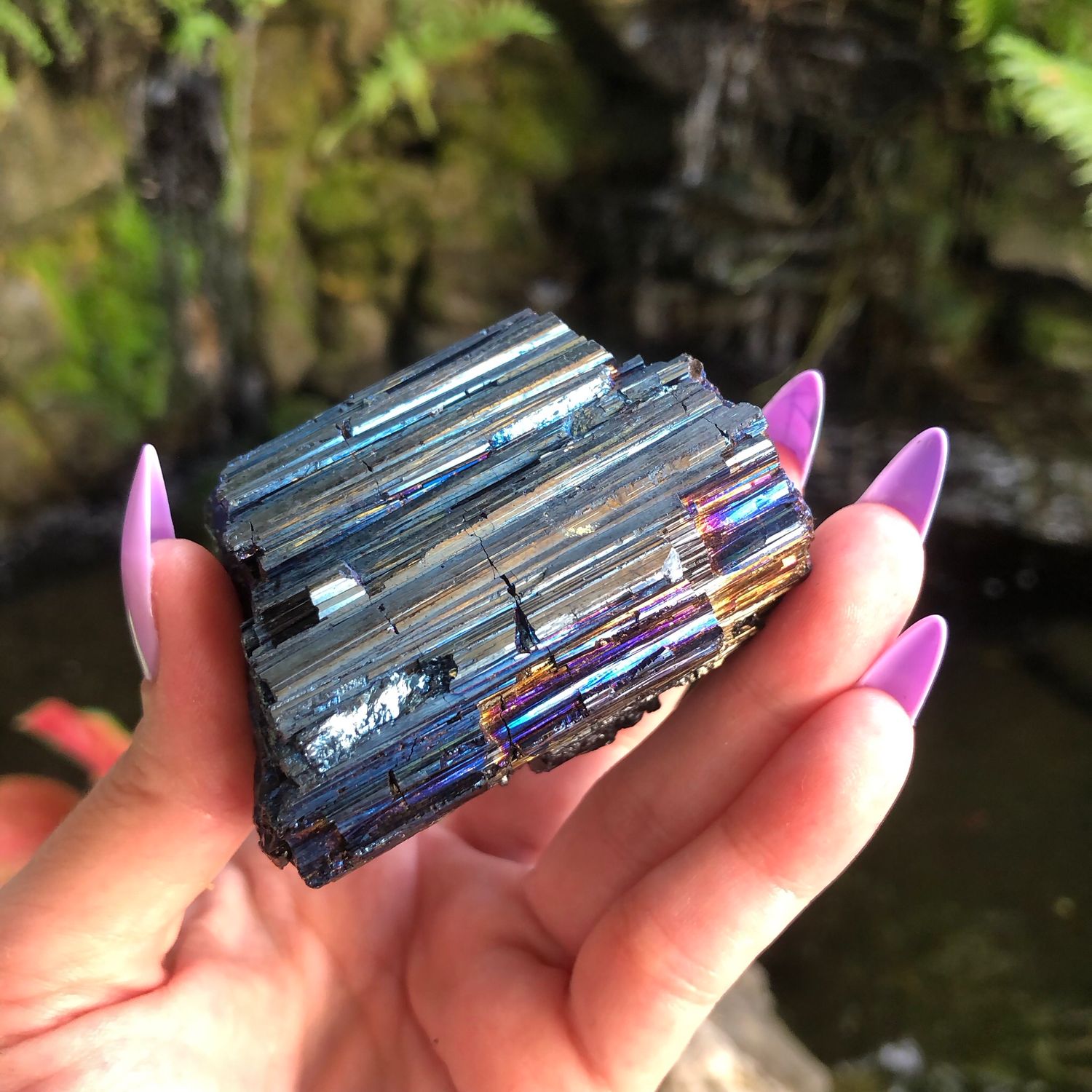 COBALT AURA BLACK TOURMALINE LOG