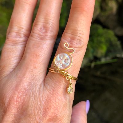 MOON PHASE - Adjustable Ring - Gold Plated