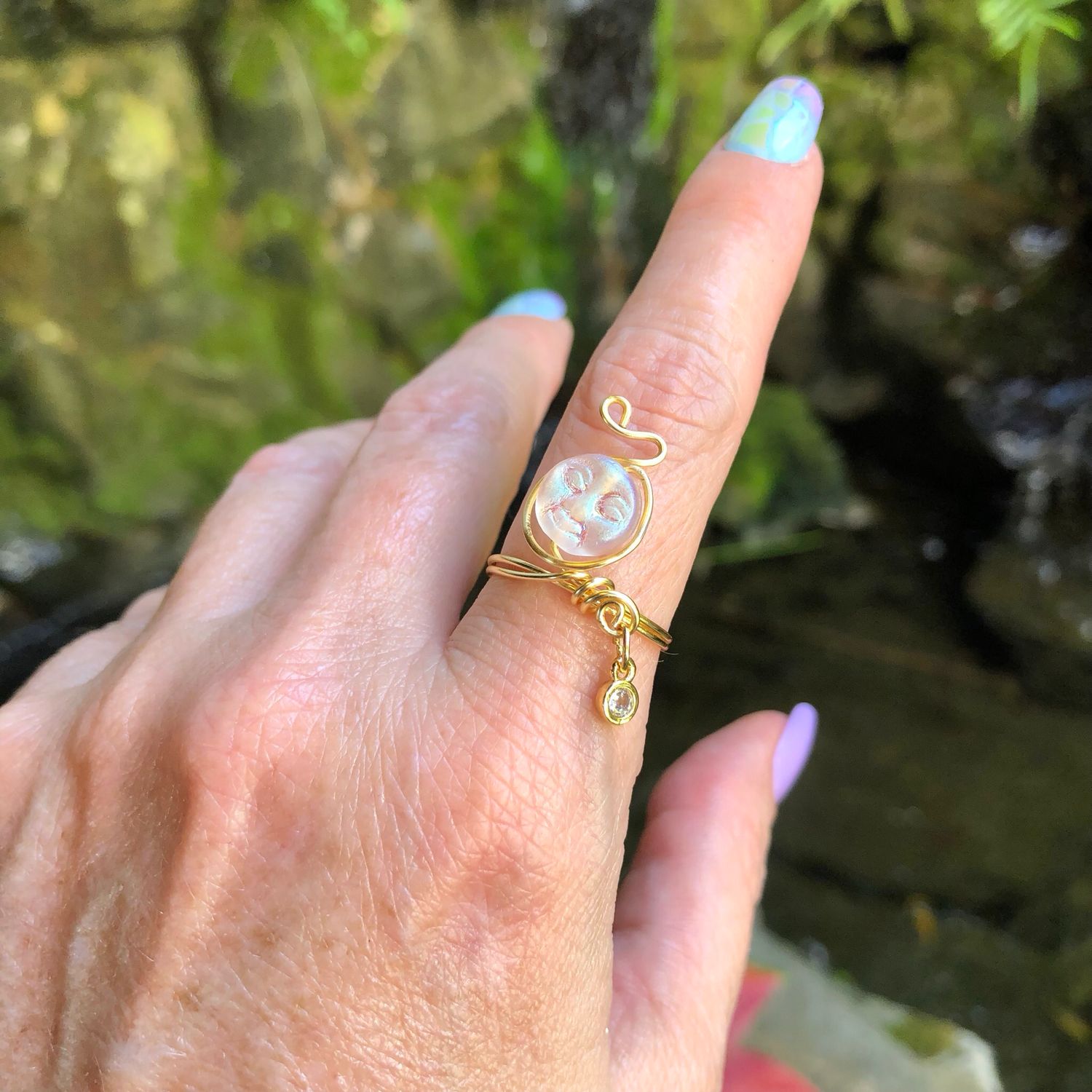 MOON PHASE - Adjustable Ring - Gold Plated