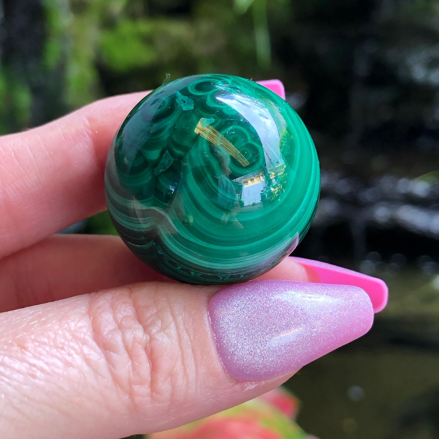MALACHITE MINI SPHERE - 3cm - M03 - Congo, Africa