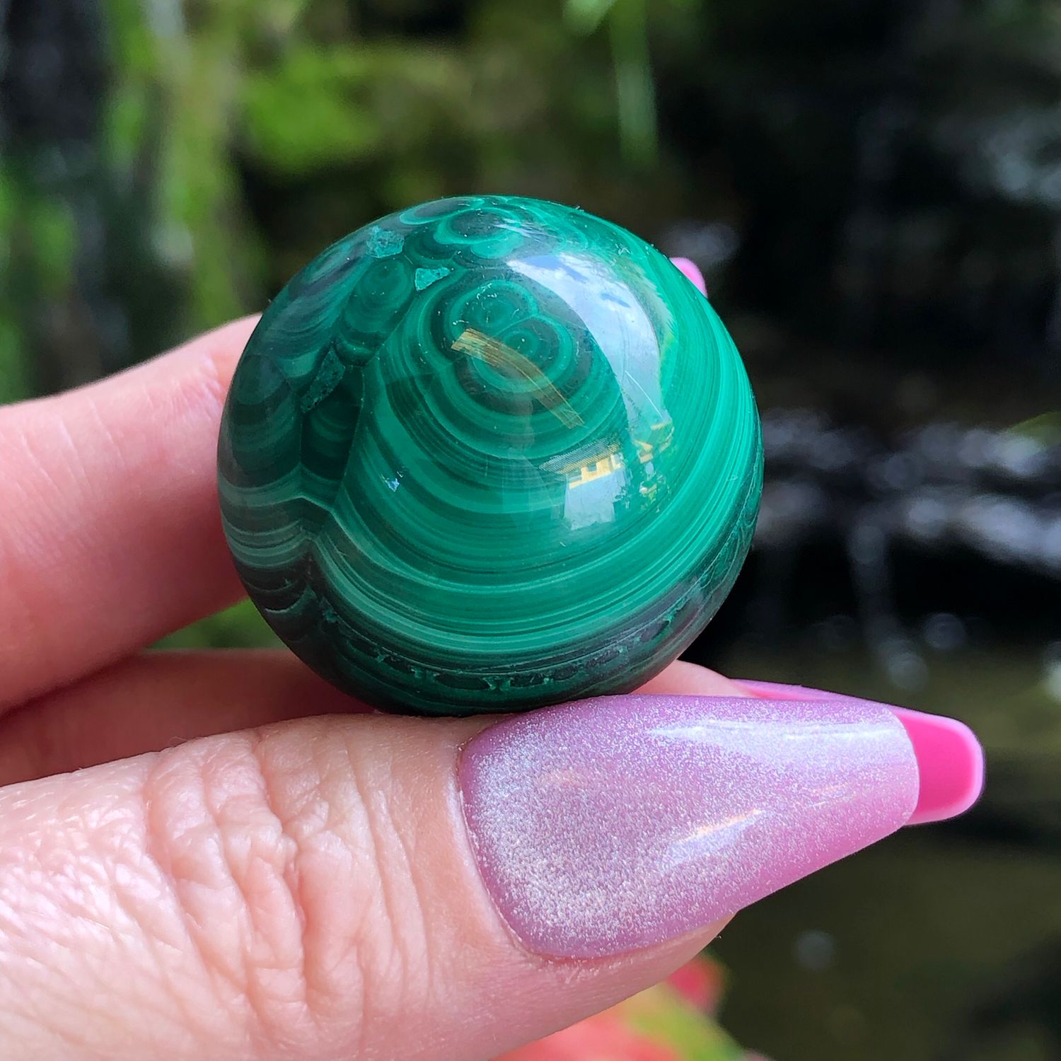 MALACHITE MINI SPHERE - 3cm - M03 - Congo, Africa