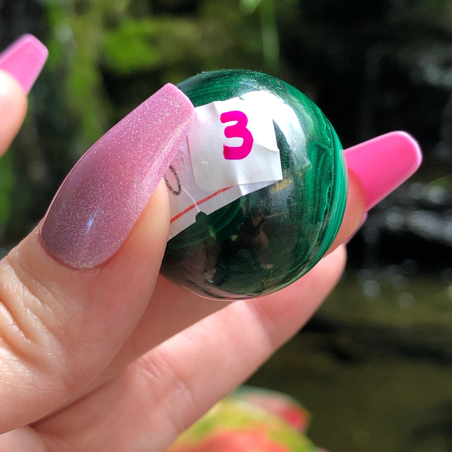 MALACHITE MINI SPHERE - 3cm - M03 - Congo, Africa