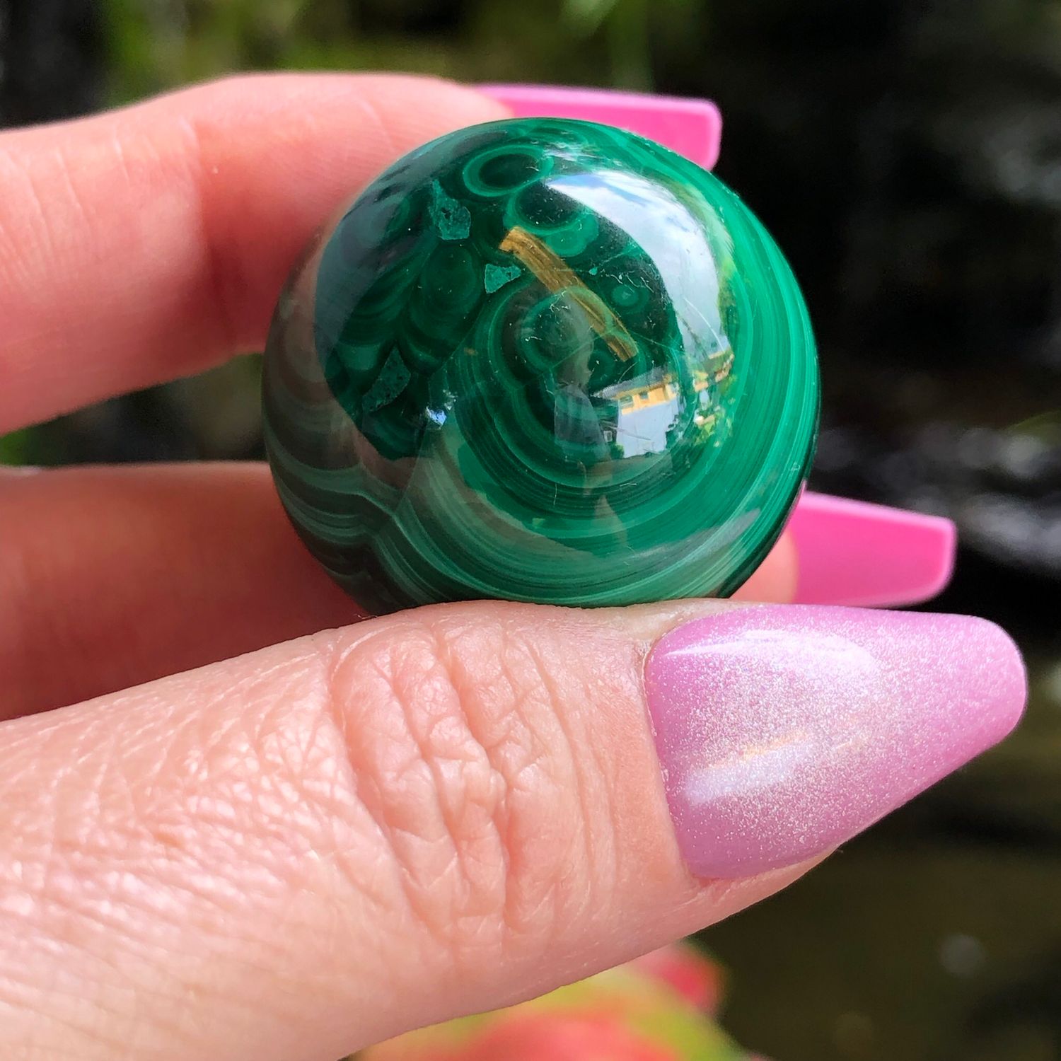 MALACHITE MINI SPHERE - 3cm - M03 - Congo, Africa