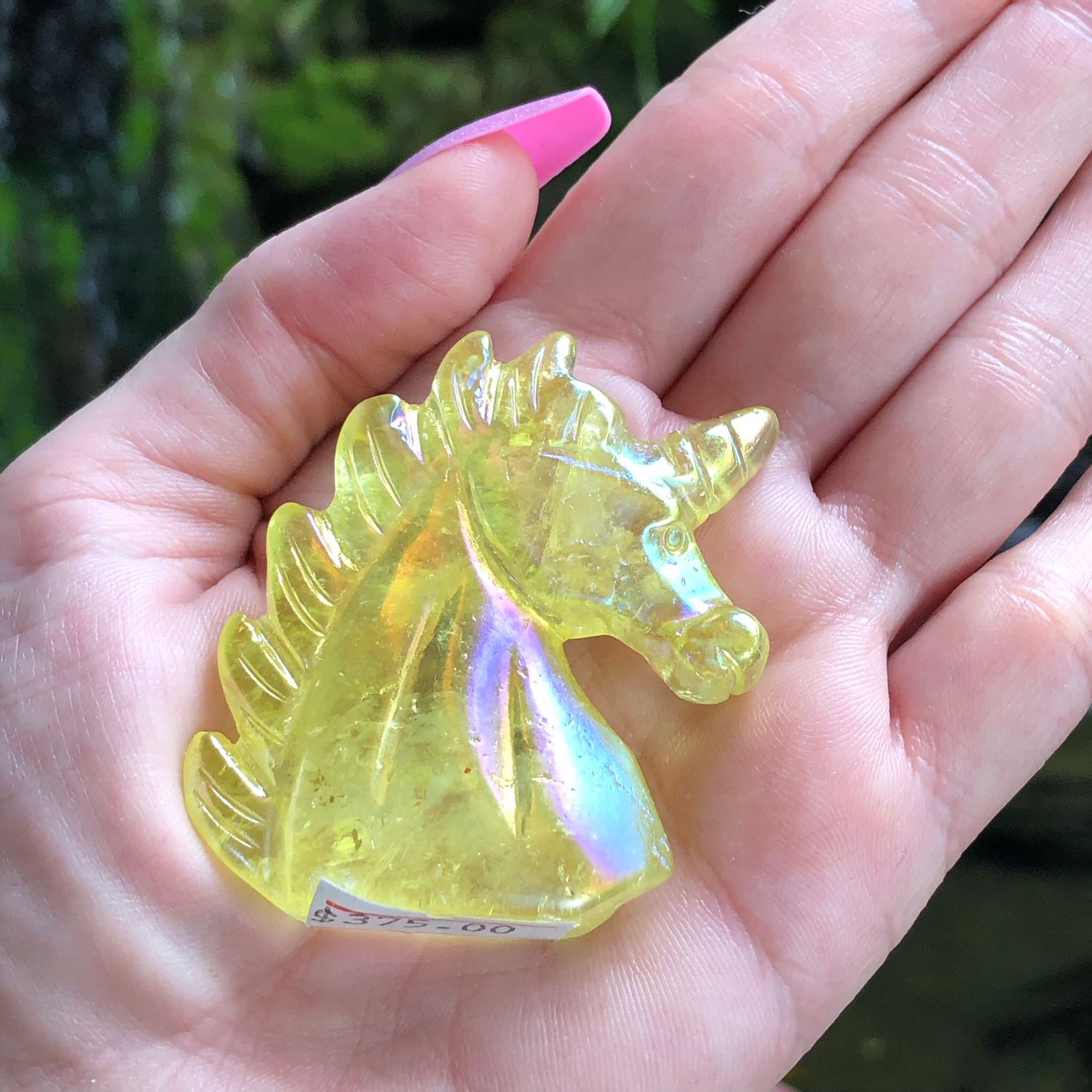 APPPLE AURA QUARTZ - Hand Carved Unicorn