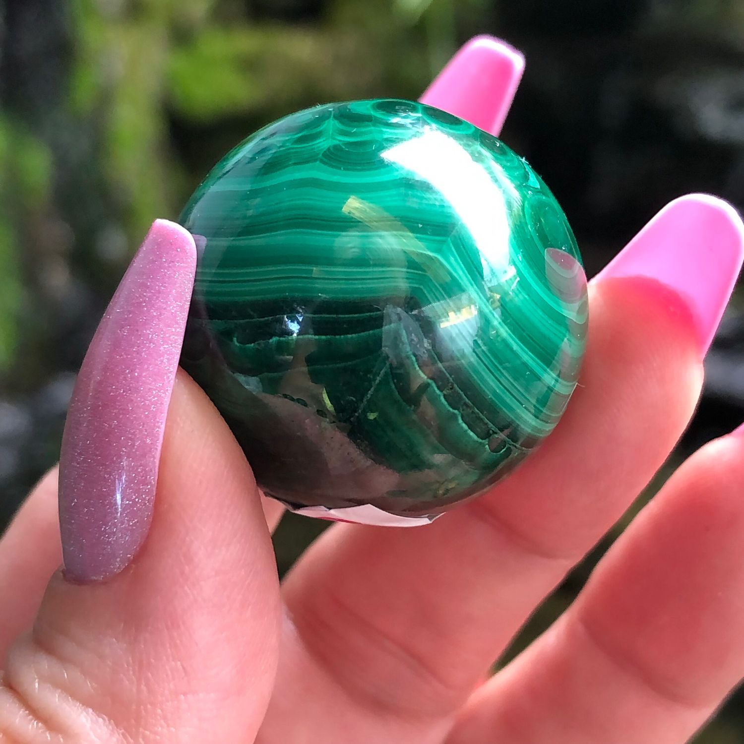 MALACHITE MINI SPHERE - 3cm - M03 - Congo, Africa
