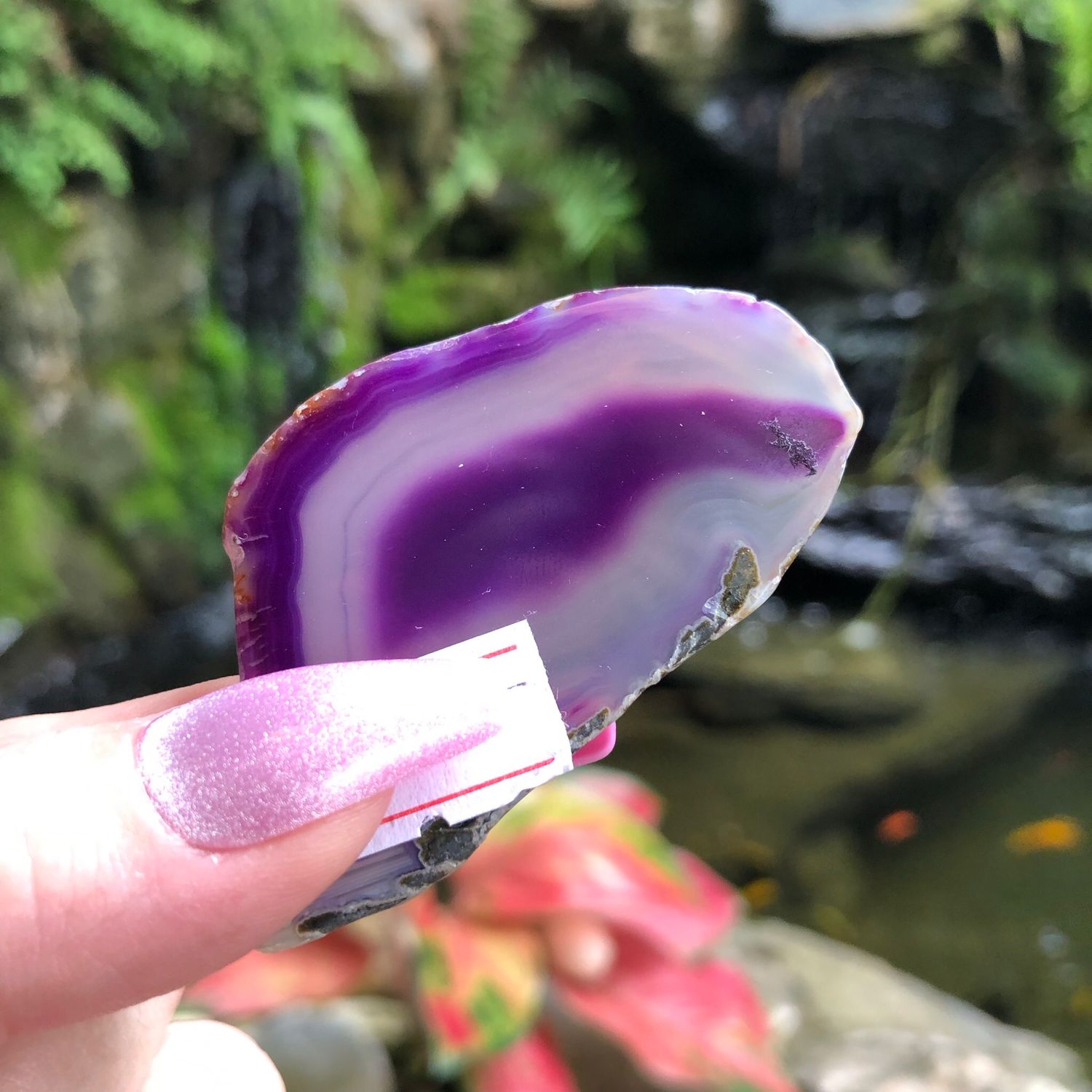 PURPLE AGATE SLICE - Moon Phase