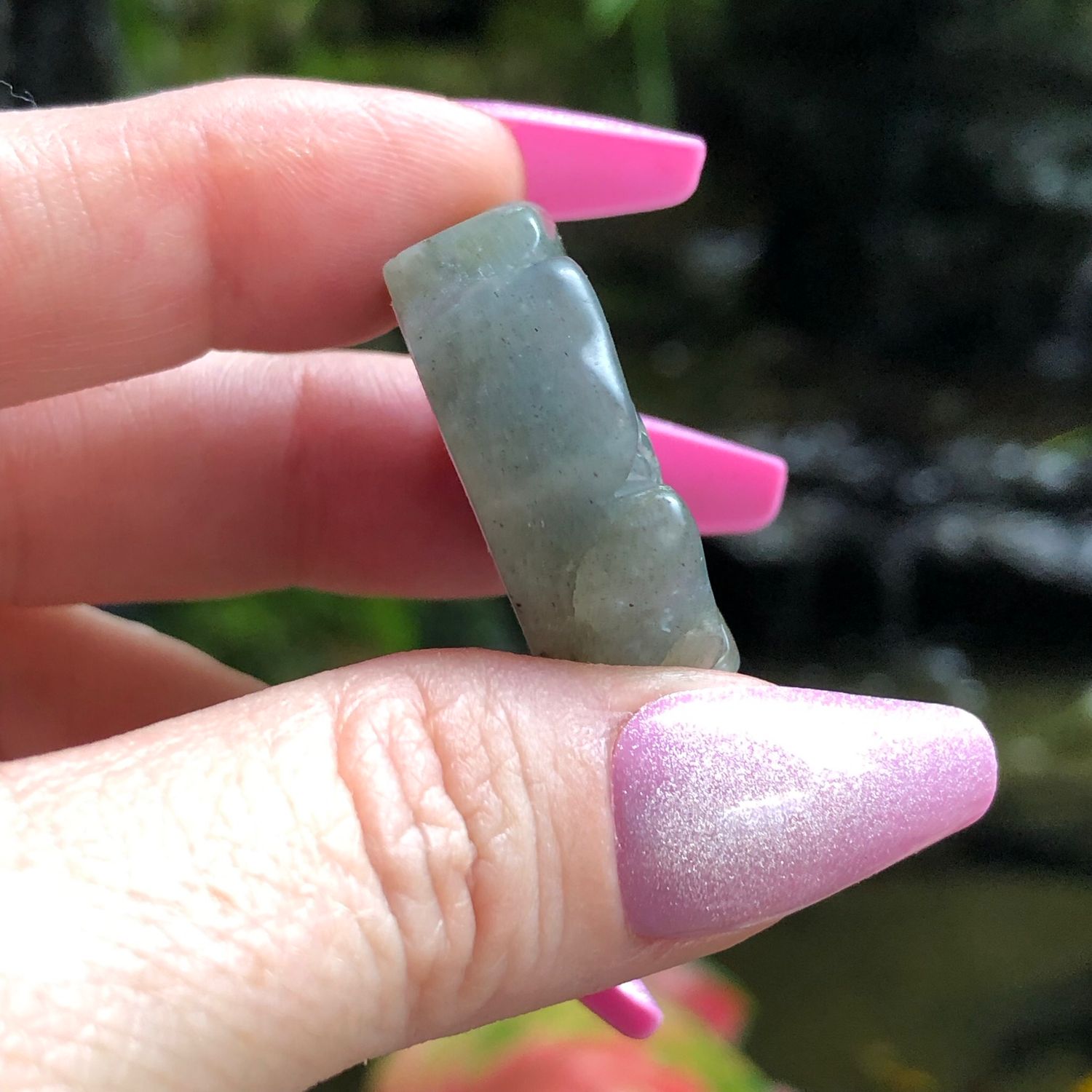 LABRADORITE - Hand carved Flower