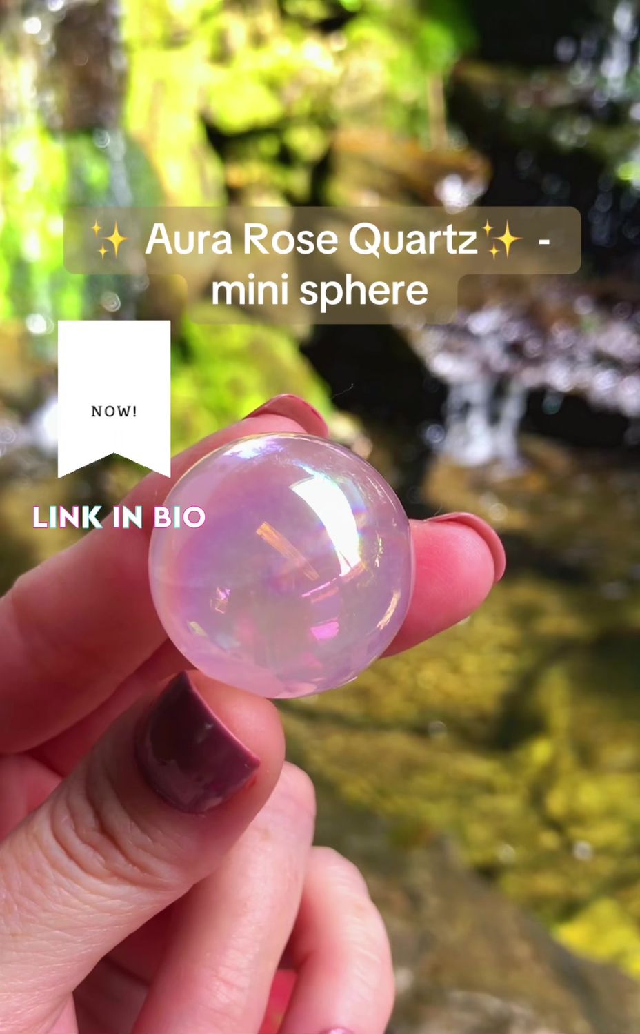 AURA ROSE QUARTZ - Sphere