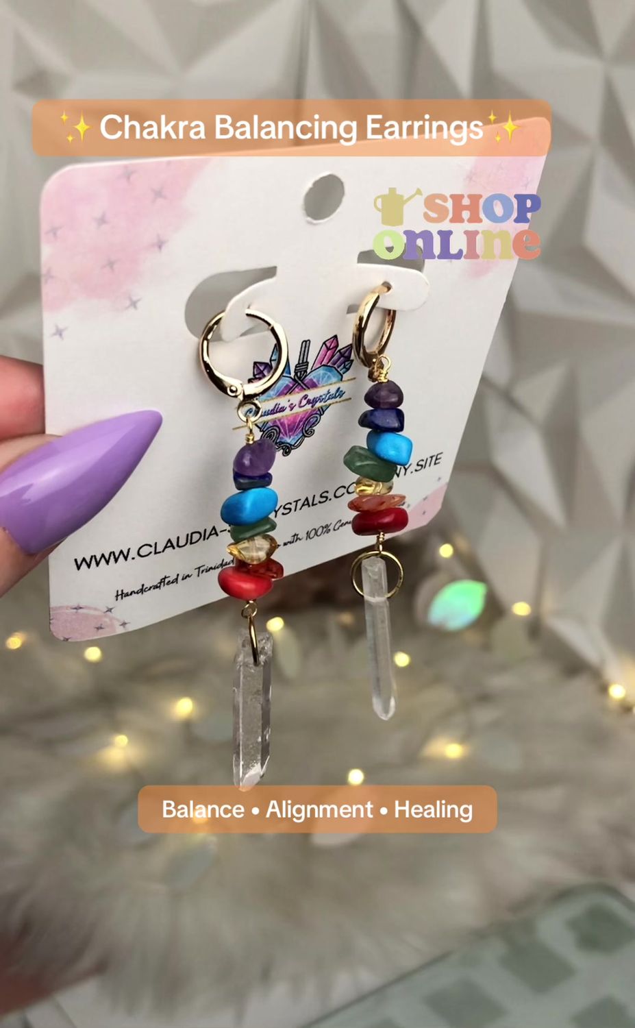 CHAKRA BALANCING - Crystal Therapy Earrings