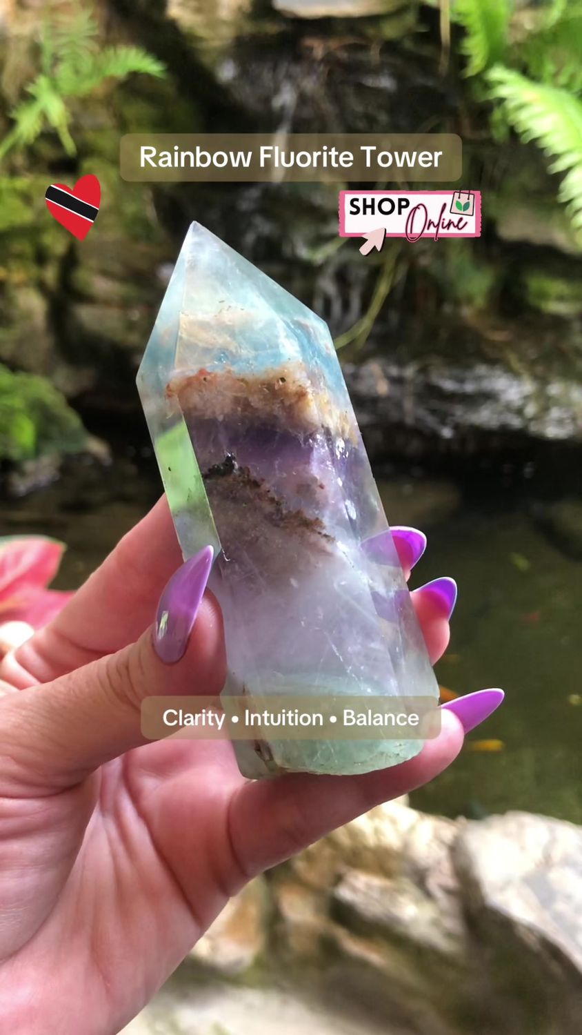 RAINBOW FLUORITE TOWER
