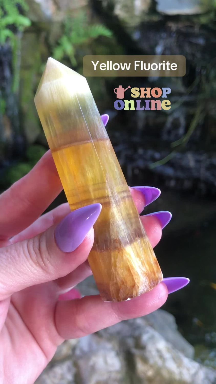 YELLOW FLUORITE - Polished Tower - 9.5cm
