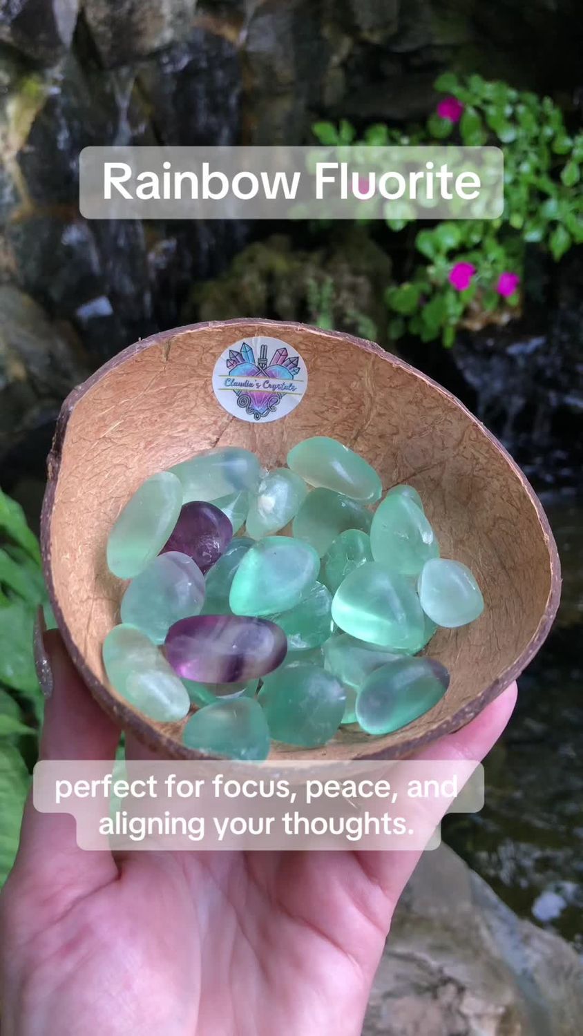 RAINBOW FLUORITE - Tumbled Stone - Medium