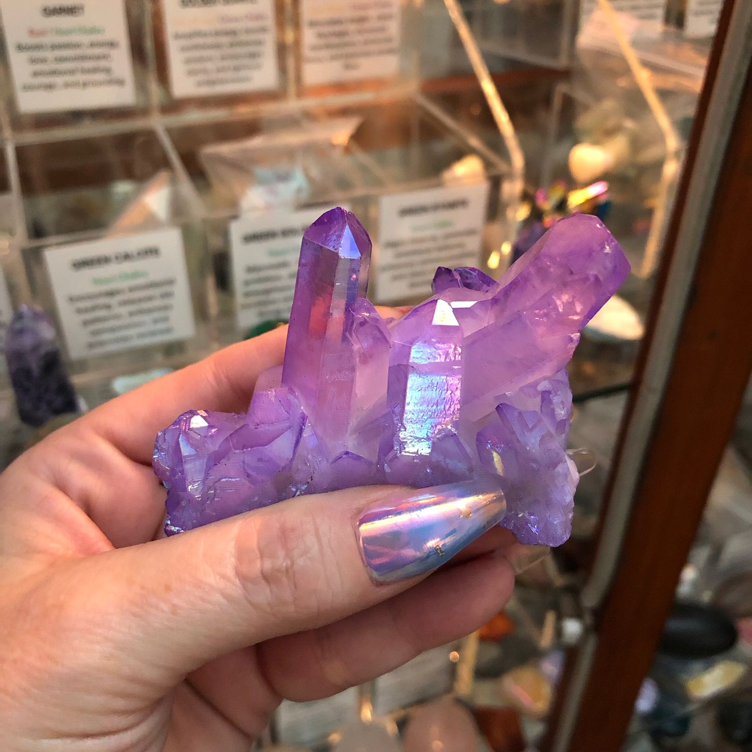 LAVENDER AURA QUARTZ CLUSTER