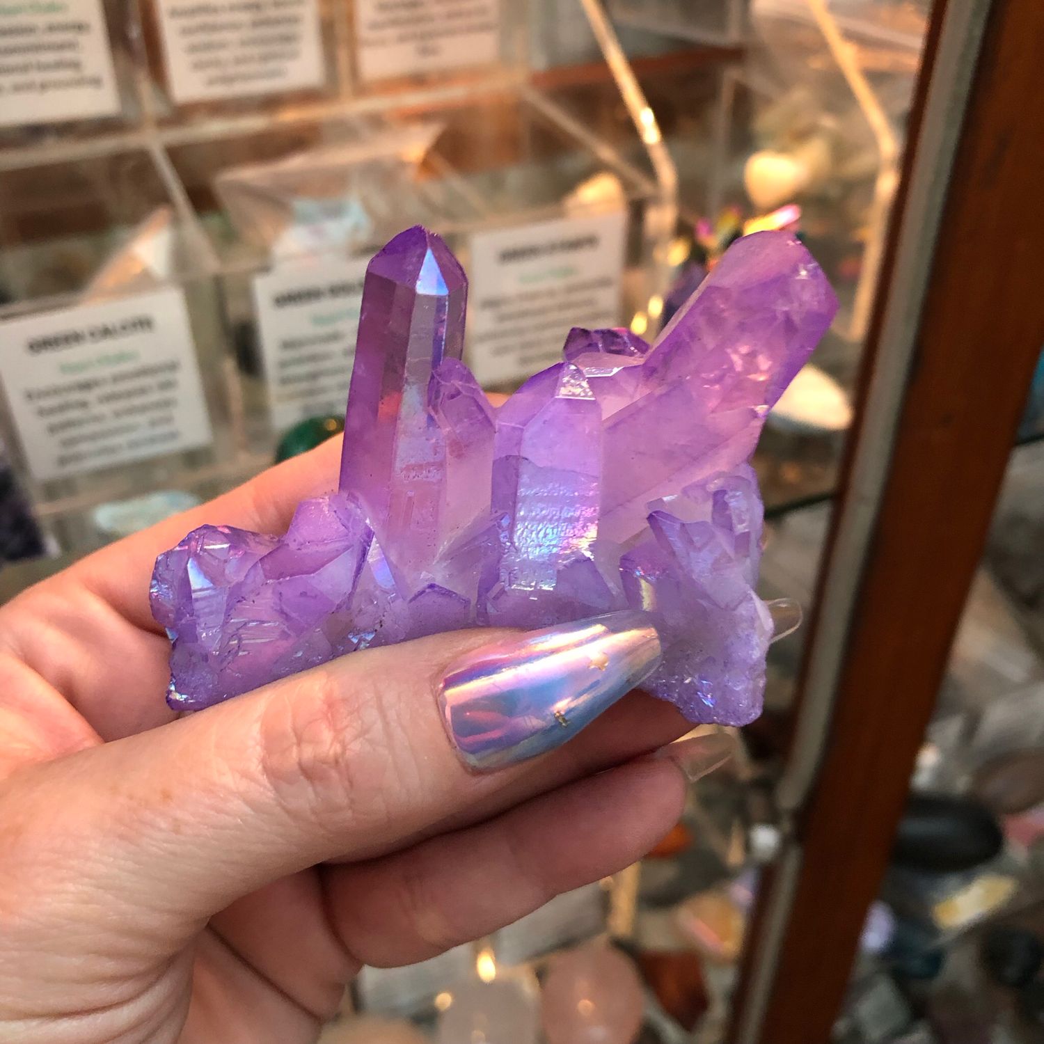 LAVENDER AURA QUARTZ CLUSTER