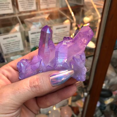 LAVENDER AURA QUARTZ CLUSTER