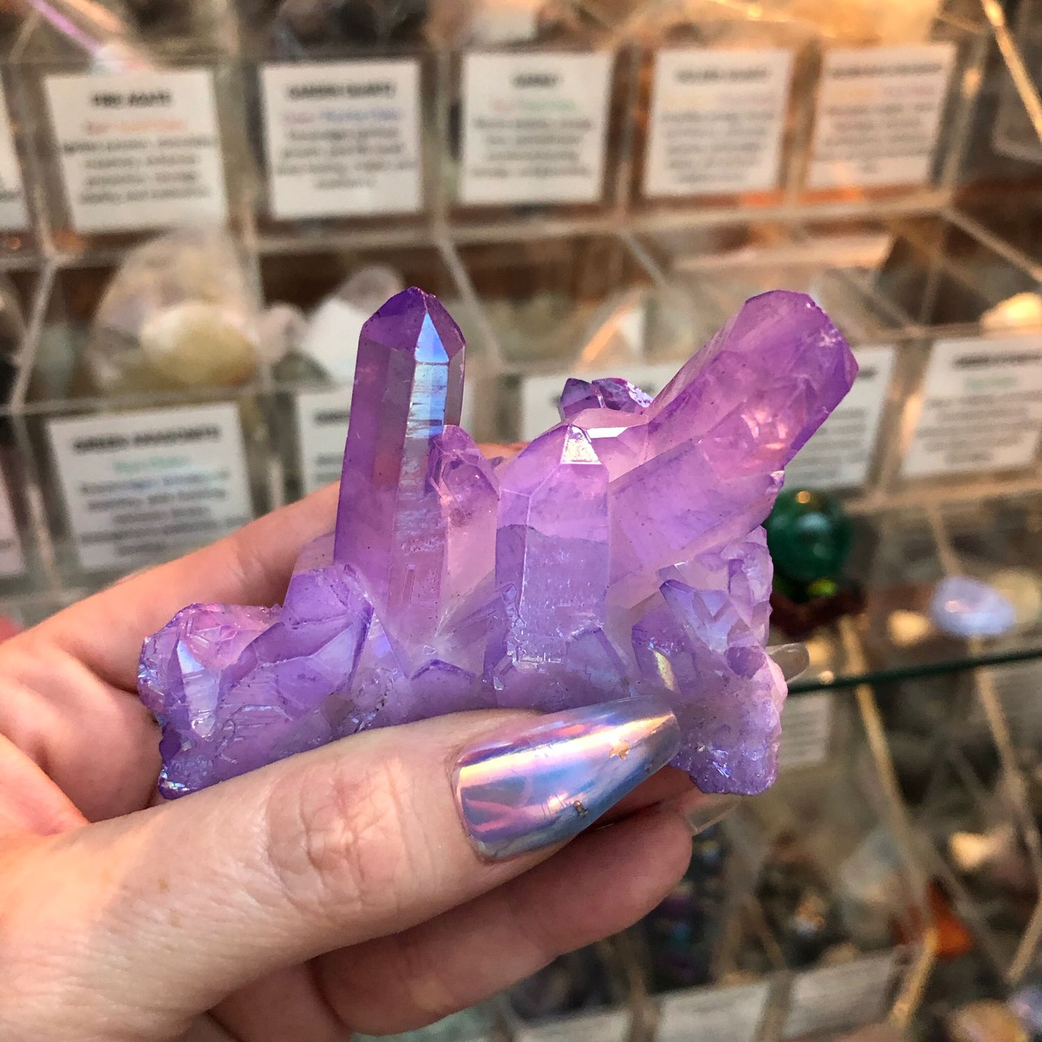 LAVENDER AURA QUARTZ CLUSTER