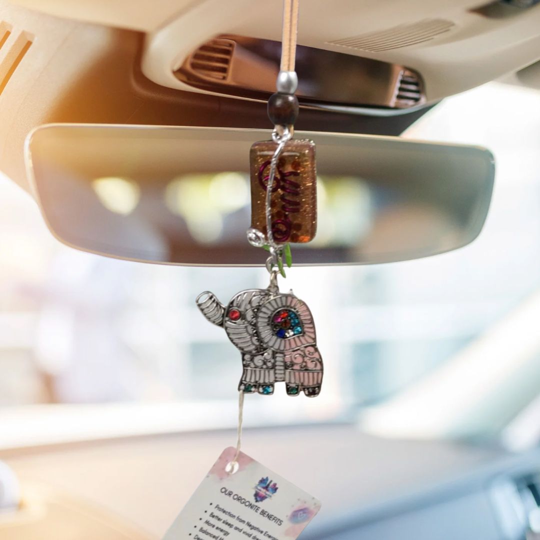 Orgonite Hanging Charm with Elephant