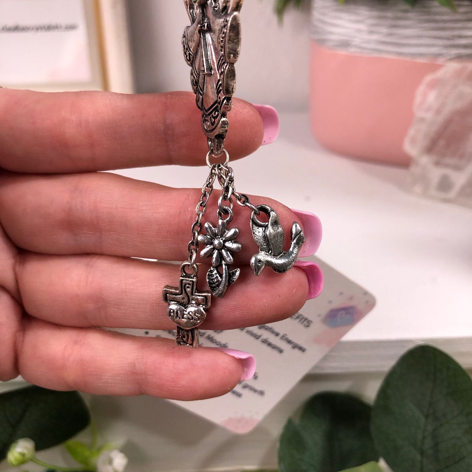 Orgonite Hanging Angel with Faith Charms Orgonite Hanging Angel with Faith Charms