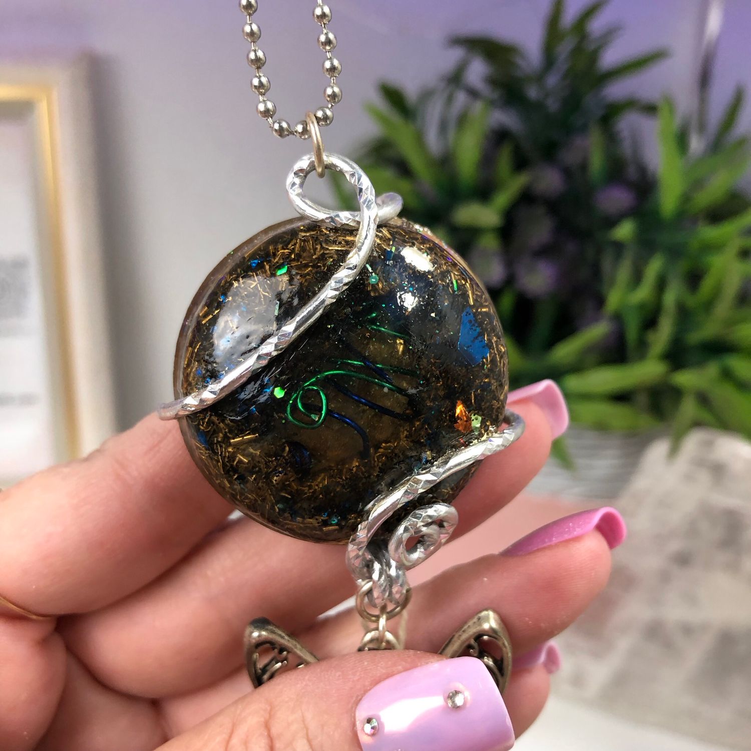 Orgonite Hanging Angel with Faith Charms