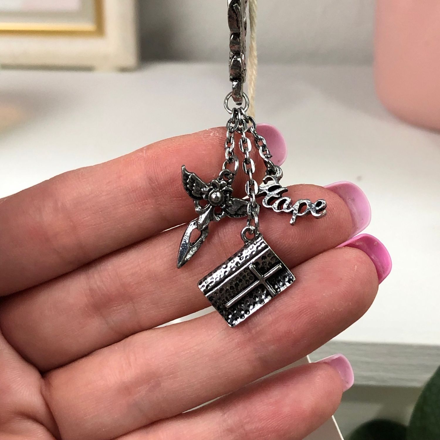 Orgonite Hanging Angel with Faith Charms