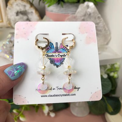 QUARTZ - Crystal Therapy Earrings - Gold Plated QUARTZ - Crystal Therapy Earrings - Gold Plated