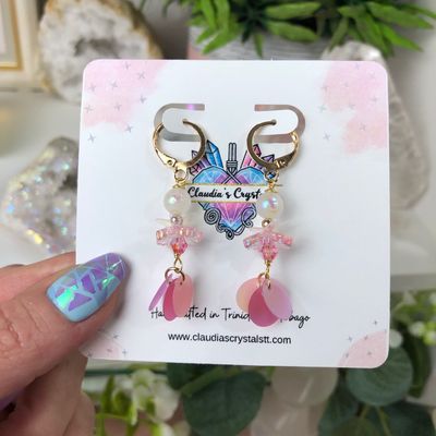 AURA MOONSTONE - Crystal Therapy Earrings - Gold Plated