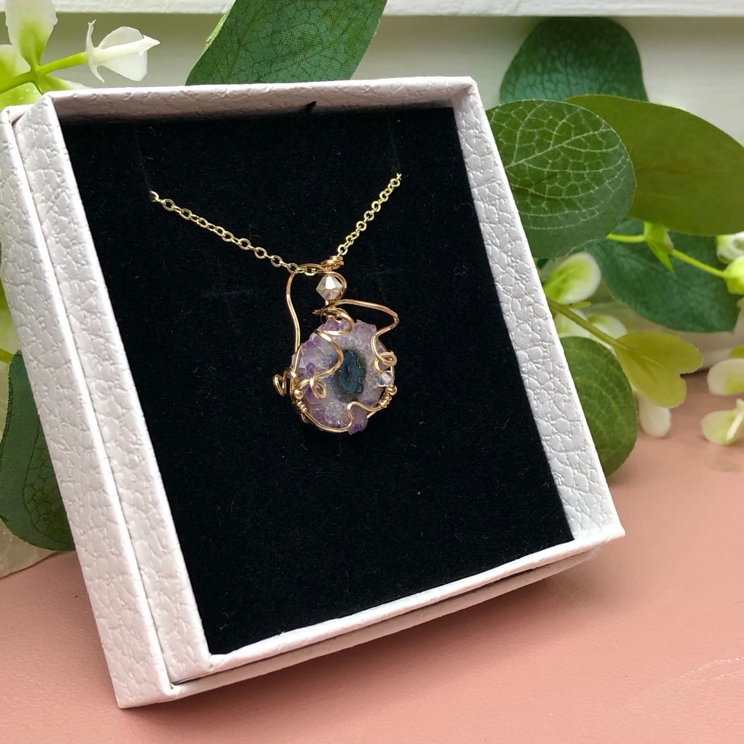 AMETHYST STALACTITE - Crystal Therapy Pendant - 14k Gold Filled AMETHYST STALACTITE - Crystal Therapy Pendant - 14k Gold Filled