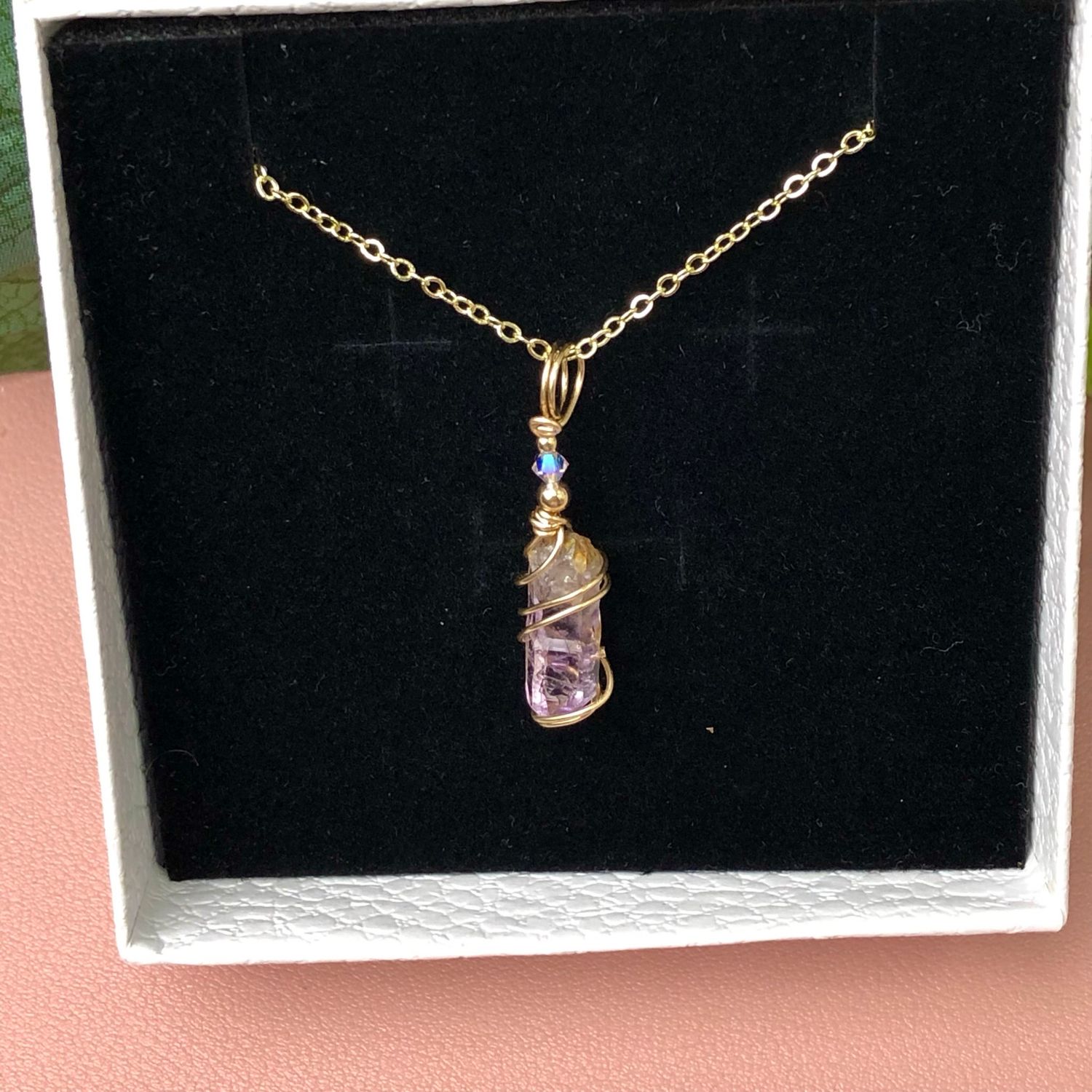 VERA CRUZ AMETHYST POINT - Crystal Therapy Pendant - 14k Gold Filled
