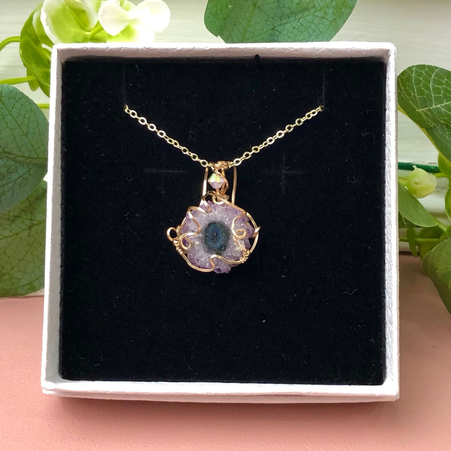 AMETHYST STALACTITE - Crystal Therapy Pendant - 14k Gold Filled AMETHYST STALACTITE - Crystal Therapy Pendant - 14k Gold Filled