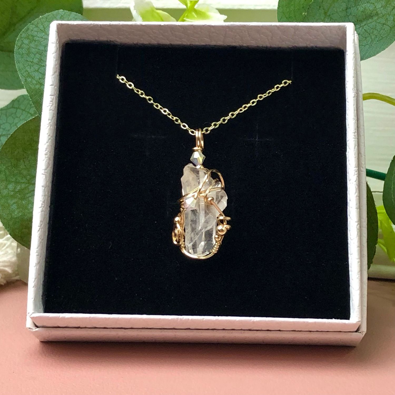 DOLPHIN QUARTZ - Crystal Therapy Pendant - 14k Gold Filled