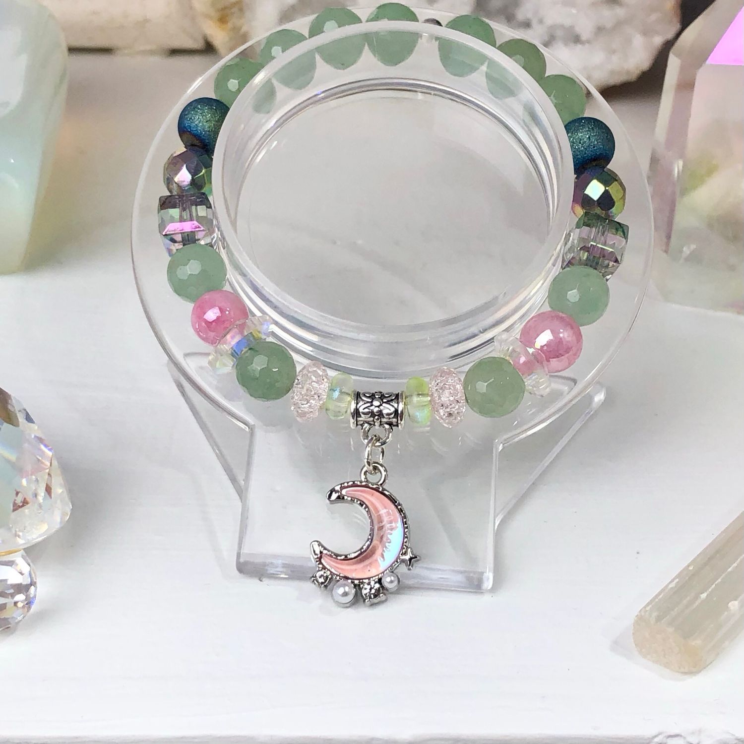 GREEN AVENTURINE - Crystal Therapy Bracelet - Stretch 7.5”