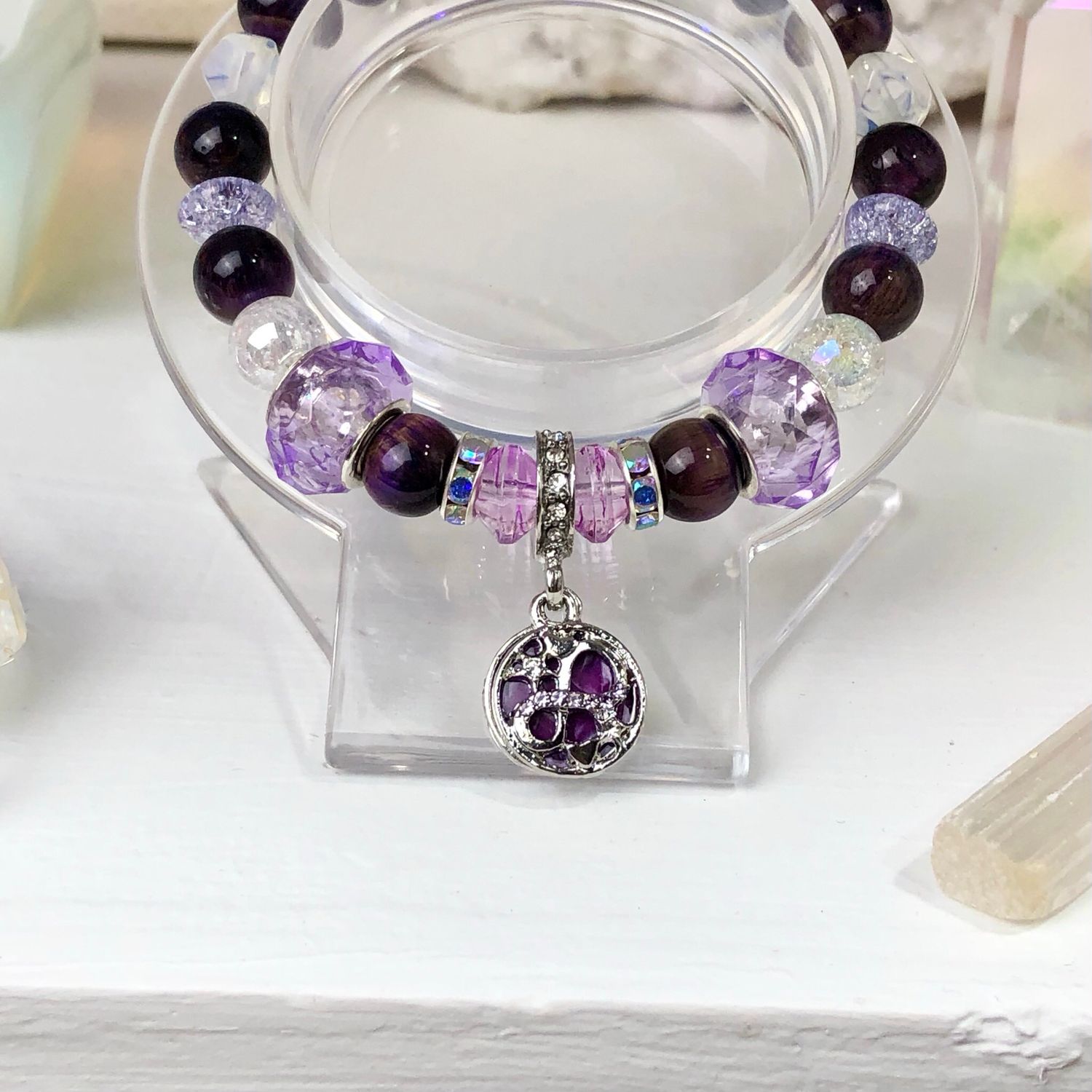 GALAXY TIGERS EYE (Dyed) - Crystal Therapy Bracelet - Stretch 7.5”