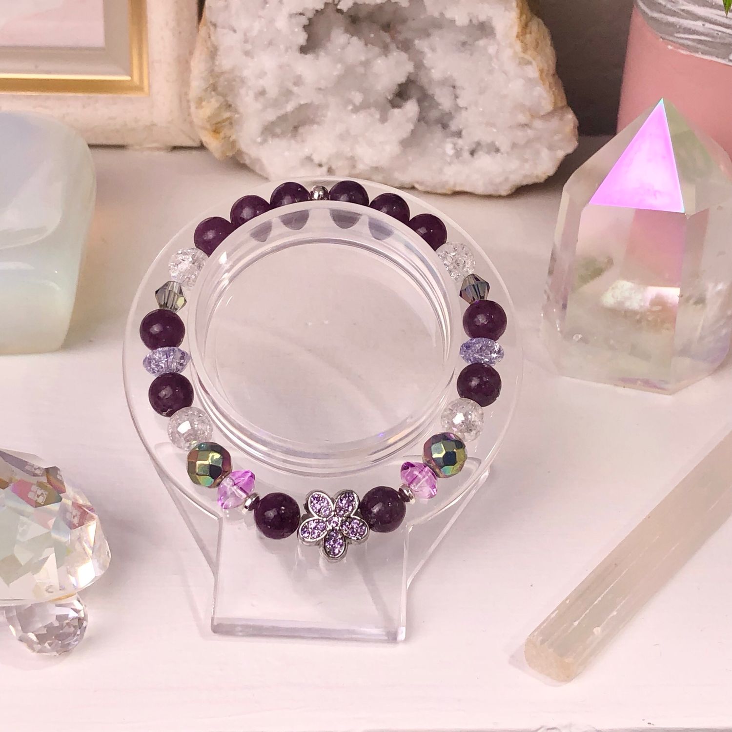 LEPIDOLITE - Crystal Therapy Bracelet - Stretch 7.5”