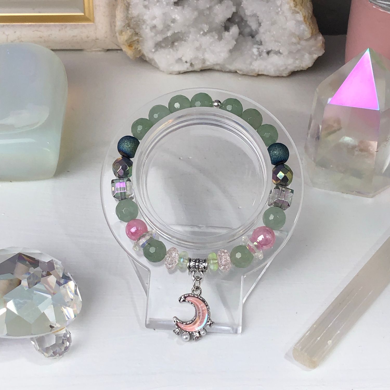 GREEN AVENTURINE - Crystal Therapy Bracelet - Stretch 7.5”