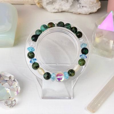 AFRICAN TURQUOISE - Crystal Therapy Bracelet - Stretch 7.5” AFRICAN TURQUOISE - Crystal Therapy Bracelet - Stretch 7.5”