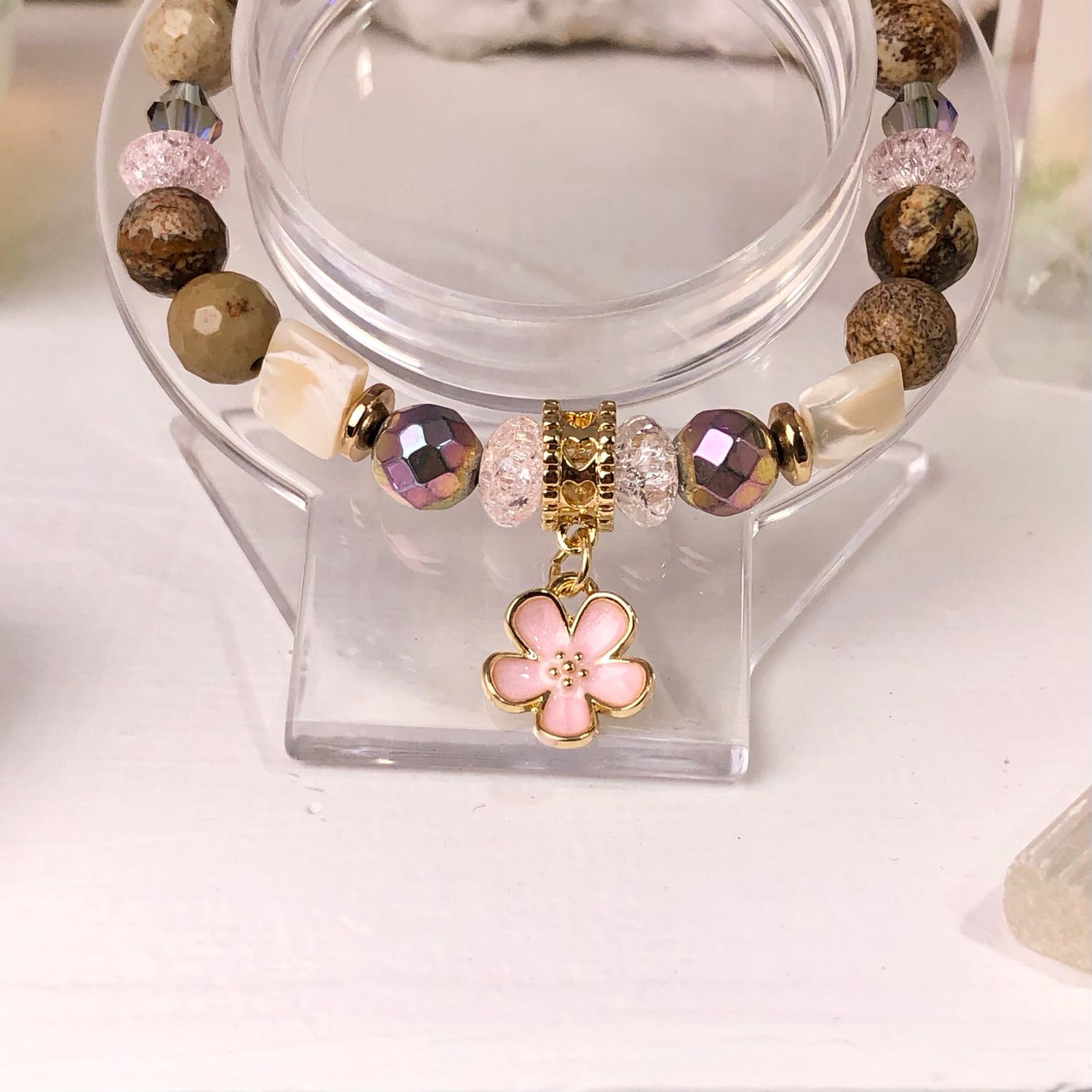 PICTURE JASPER - Crystal Therapy Bracelet - Stretch 7.5” PICTURE JASPER - Crystal Therapy Bracelet - Stretch 7.5”