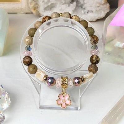 PICTURE JASPER - Crystal Therapy Bracelet - Stretch 7.5”