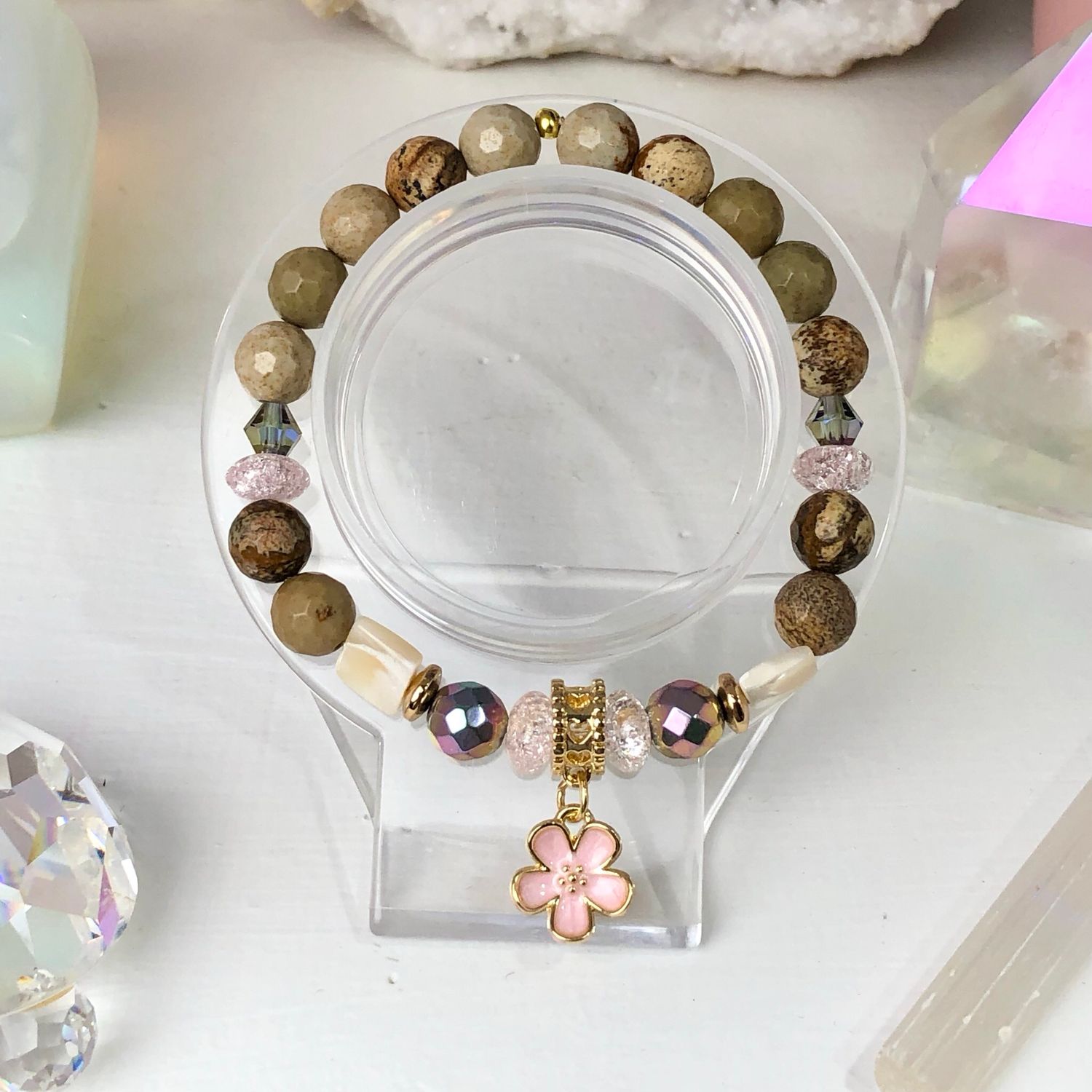 PICTURE JASPER - Crystal Therapy Bracelet - Stretch 7.5” PICTURE JASPER - Crystal Therapy Bracelet - Stretch 7.5”