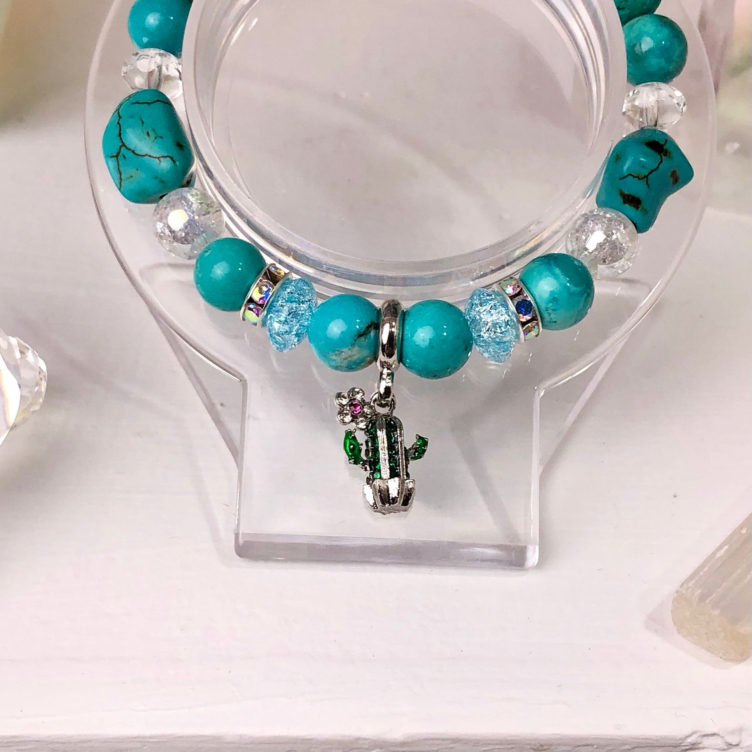 TURQUOISE - Crystal Therapy Bracelet - Stretch 7.5”