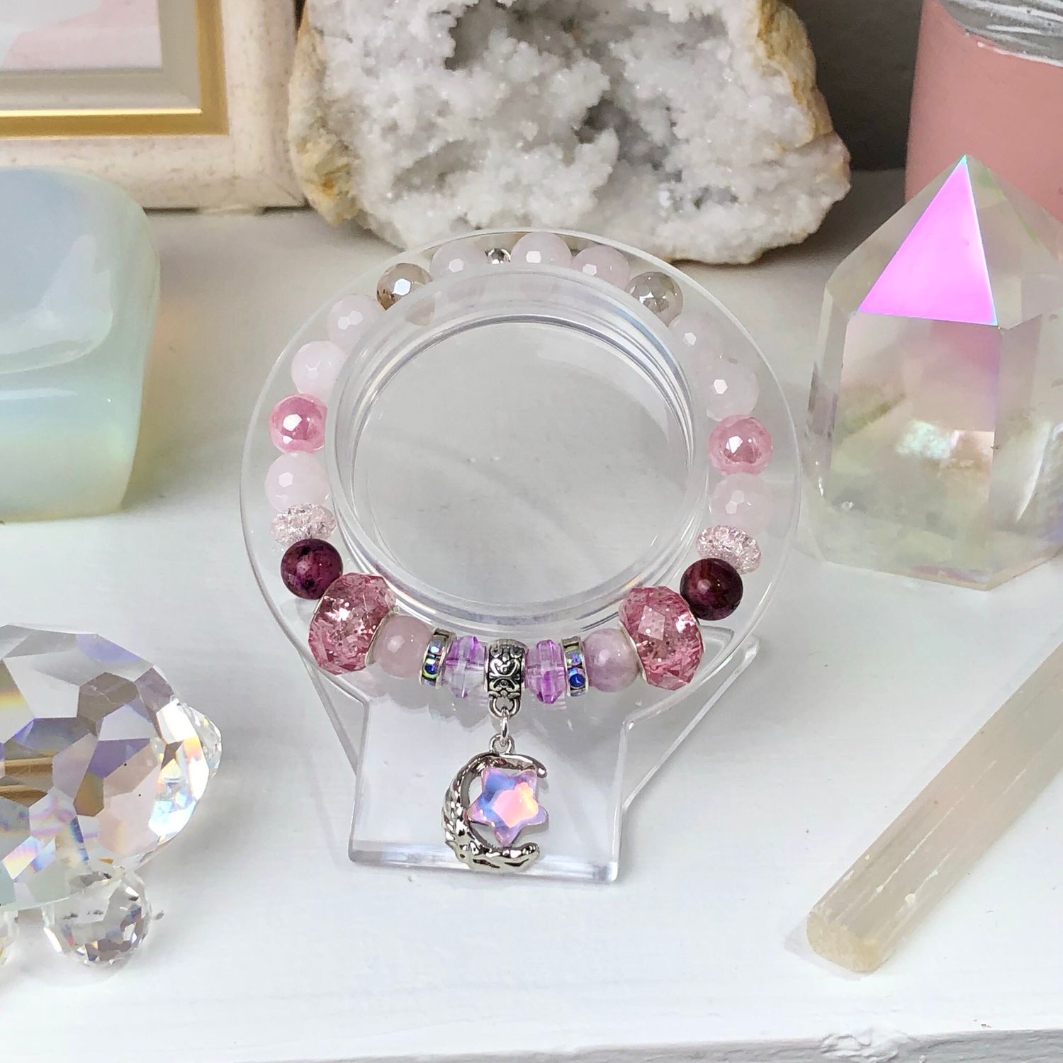 SELF LOVE - Crystal Therapy Bracelet - Stretch 7.5”