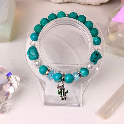 TURQUOISE - Crystal Therapy Bracelet - Stretch 7.5”