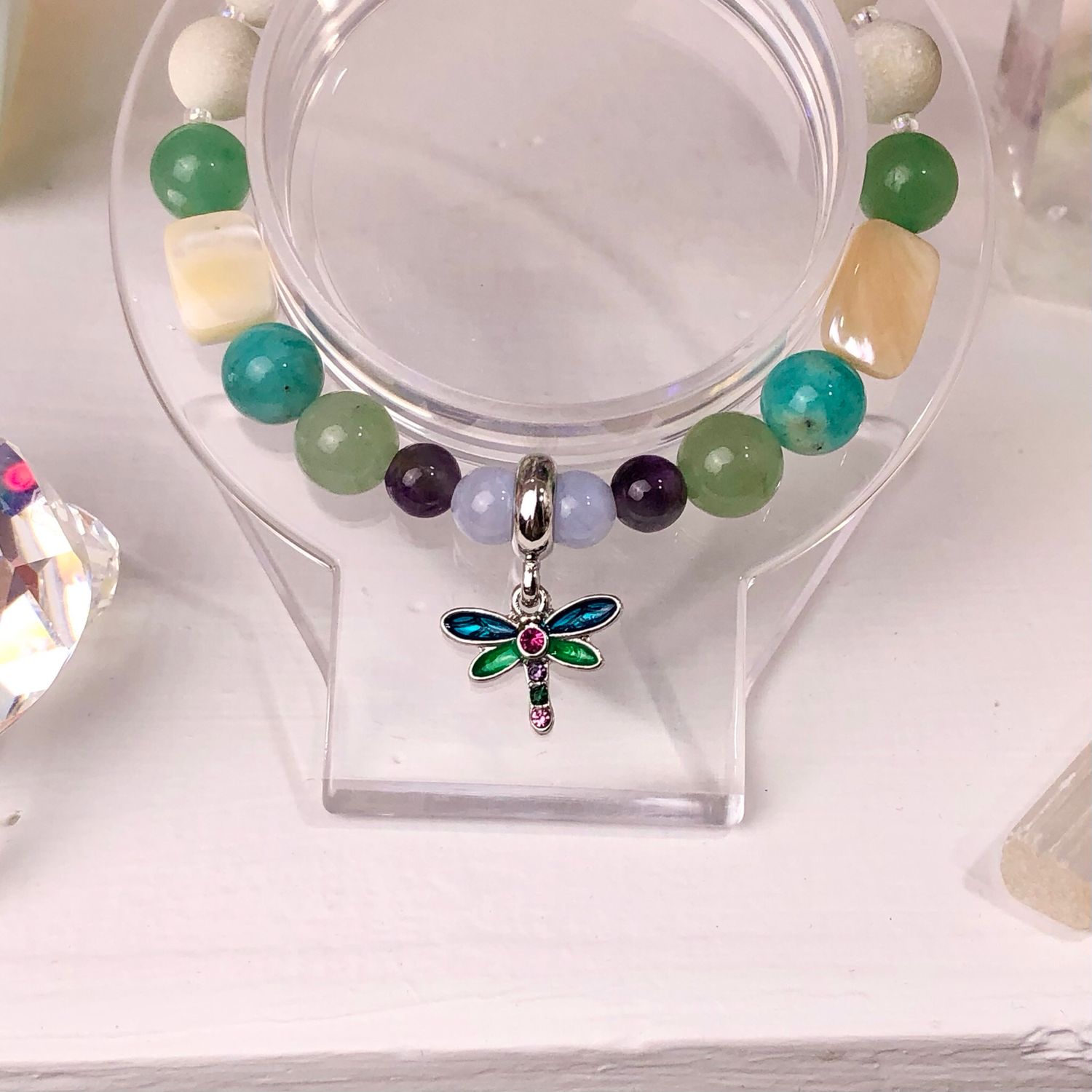 ANXIETY RELIEF - Crystal Therapy Bracelet - Stretch 7.5”