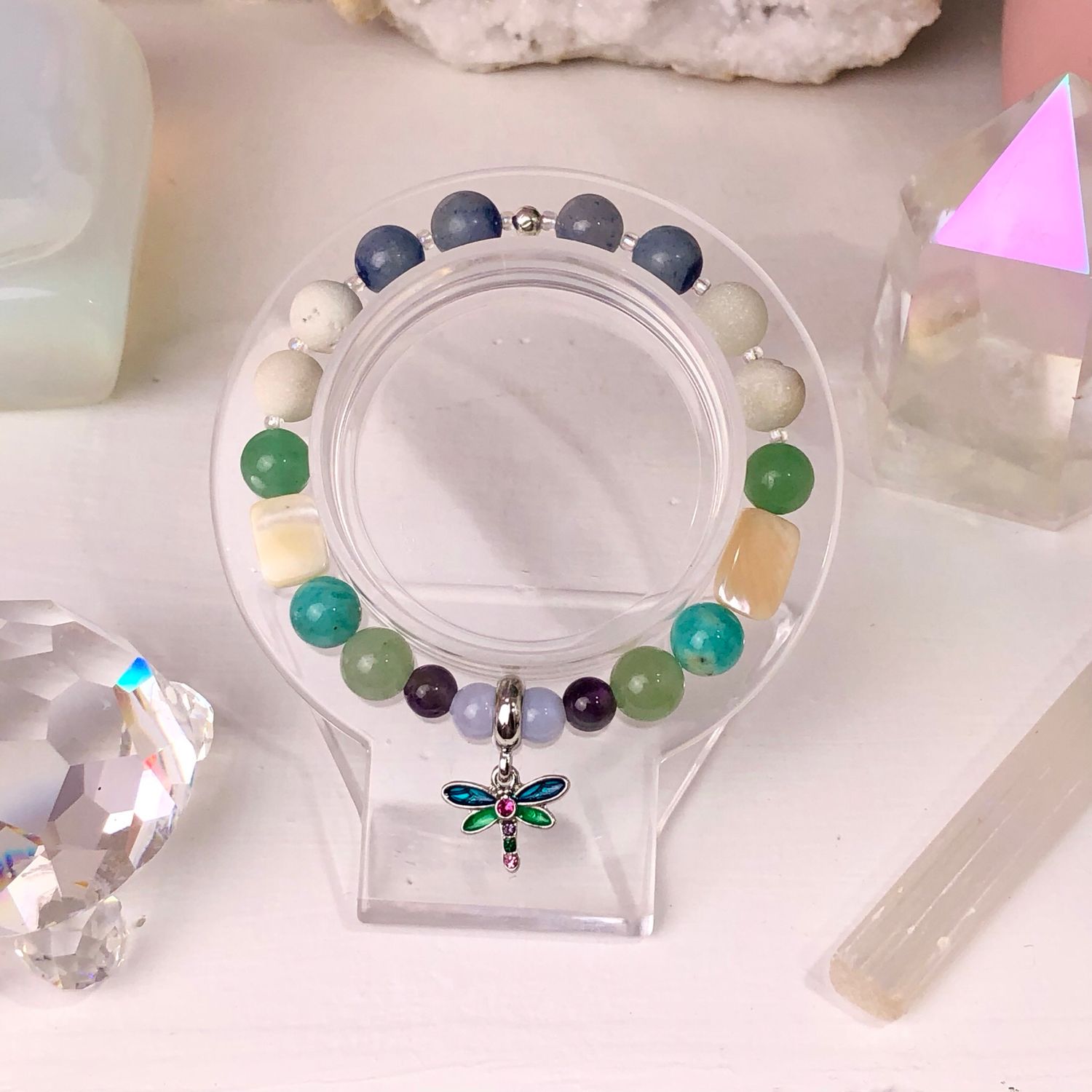 ANXIETY RELIEF - Crystal Therapy Bracelet - Stretch 7.5”