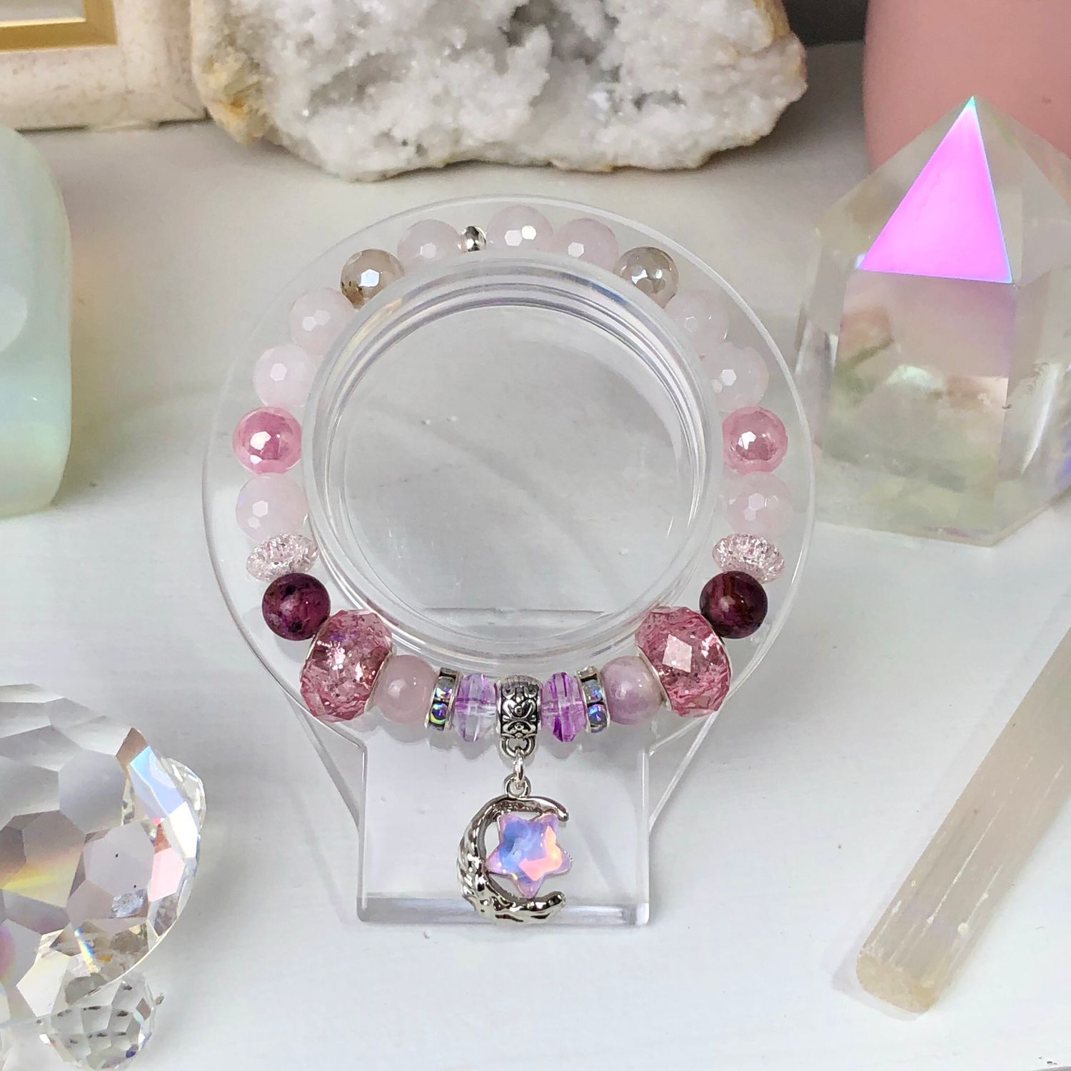 SELF LOVE - Crystal Therapy Bracelet - Stretch 7.5”