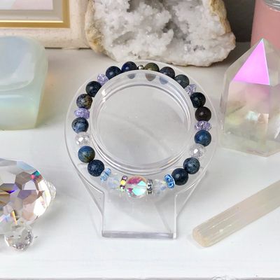 DUMORTIERITE - Crystal Therapy Bracelet - Stretch 7.5” DUMORTIERITE - Crystal Therapy Bracelet - Stretch 7.5”