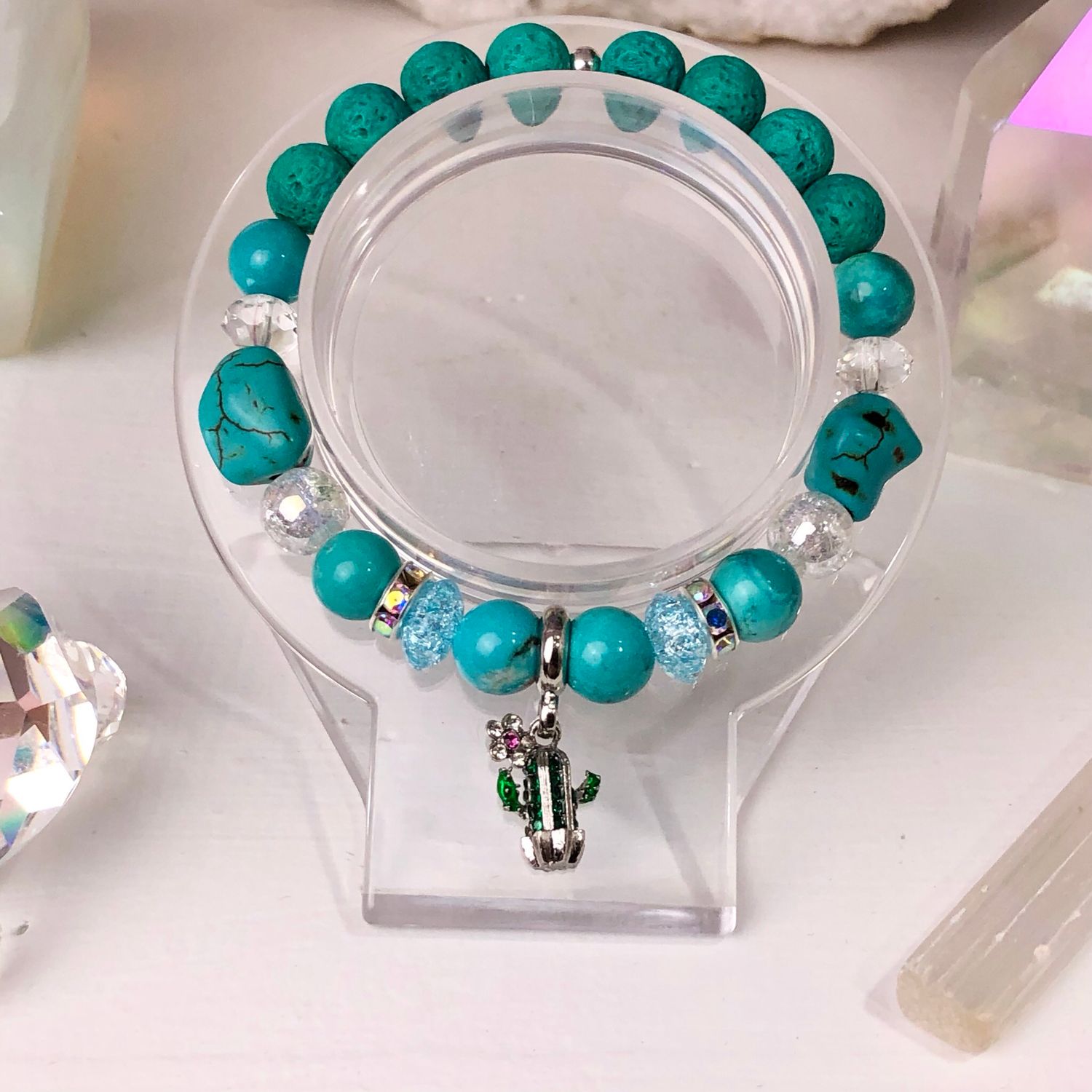 TURQUOISE - Crystal Therapy Bracelet - Stretch 7.5”