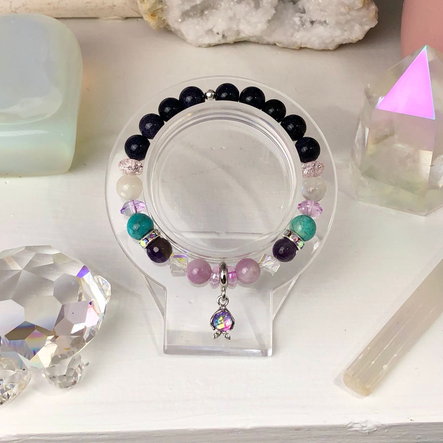 EMOTIONAL HEALING - Crystal Therapy Bracelet - Stretch 7.5”